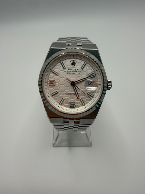 Rolex Land-Dweller 40mm Stainless Steel & 18ct White Gold Flat Jubilee White Dial 127334 2026