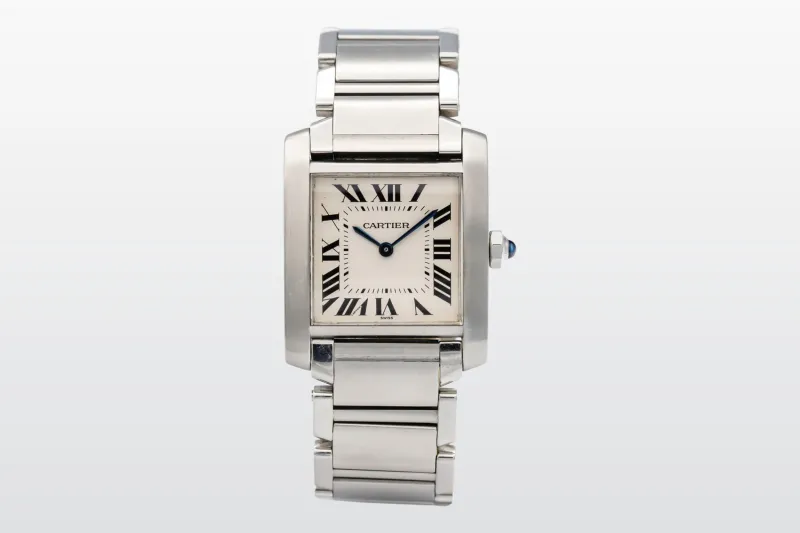 Cartier Tank Française 25mm Stainless Steel White Dial 2301