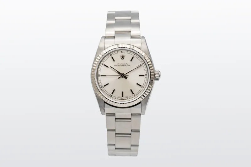 Rolex Oyster Perpetual 34mm Stainless Steel Oyster Silver Dial 77014 2007